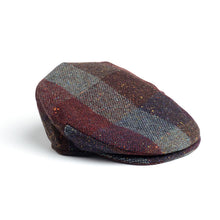 Load image into Gallery viewer, Handcrafted Irish Tweed Flat Cap – Purple Plaid