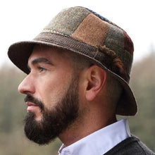 Load image into Gallery viewer, Irish Tweed Hat with Patchwork Design