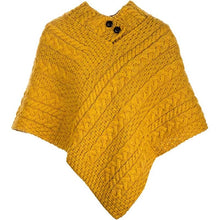 Load image into Gallery viewer, Classic Merino Wool Irish Cable Knit Poncho
