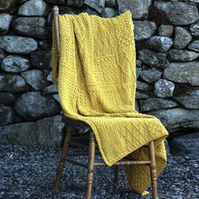Load image into Gallery viewer, Patchwork Knit Traditional Irish Wool Throw
