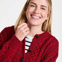 Load image into Gallery viewer, Merino Wool Aran Cable Lumber Cardigan