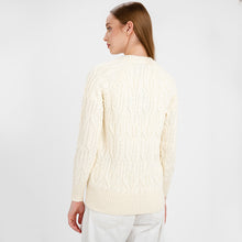 Load image into Gallery viewer, Women's Lambswool Crew Neck Irish Sweater