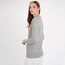 Load image into Gallery viewer, Women's Lambswool Crew Neck Irish Sweater