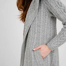 Load image into Gallery viewer, Merino Wool Large Collar Aran Coat