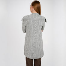 Load image into Gallery viewer, Merino Wool Large Collar Aran Coat
