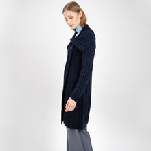 Load image into Gallery viewer, Merino Wool Large Collar Aran Coat