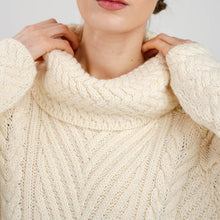 Load image into Gallery viewer, Ladies Irish Aran Turtleneck Sweater