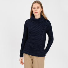 Load image into Gallery viewer, Ladies Irish Aran Turtleneck Sweater