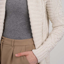 Load image into Gallery viewer, Women's Heavy Knit Open Front Aran Cardigan