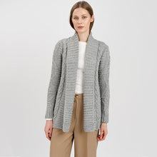 Load image into Gallery viewer, Women's Heavy Knit Open Front Aran Cardigan