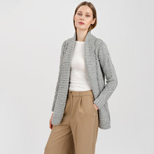 Load image into Gallery viewer, Women's Heavy Knit Open Front Aran Cardigan