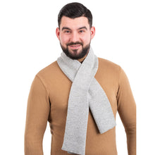 Load image into Gallery viewer, Irish Men's Donegal Grey Wool Scarf