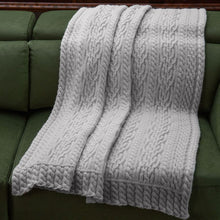 Load image into Gallery viewer, Cable Knit Aran Throw