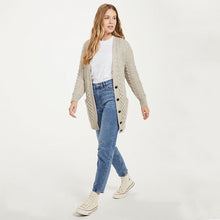 Load image into Gallery viewer, Women's V-Neck Aran Boyfriend Cardigan