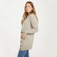 Load image into Gallery viewer, Women's V-Neck Aran Boyfriend Cardigan