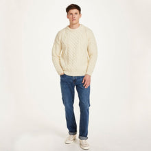 Load image into Gallery viewer, Honeycomb Crew Neck Irish Sweater