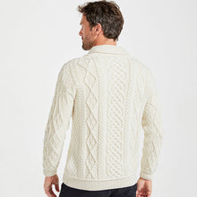 Load image into Gallery viewer, Men's SuperSoft Merino Wool Aran Shawl Collar Sweater