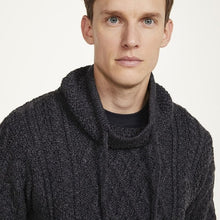 Load image into Gallery viewer, Men's Merino Wool Aran Sweater with Drawcords