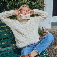 Load image into Gallery viewer, Women's Chunky Turtleneck Irish Sweater