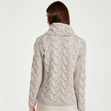 Load image into Gallery viewer, Women's Chunky Turtleneck Irish Sweater
