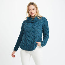 Load image into Gallery viewer, Women's Chunky Turtleneck Irish Sweater