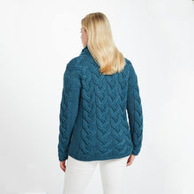 Load image into Gallery viewer, Women's Chunky Turtleneck Irish Sweater