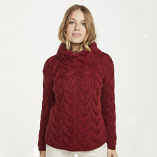 Load image into Gallery viewer, Women's Chunky Turtleneck Irish Sweater