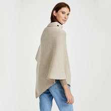 Load image into Gallery viewer, Wool Herringbone Irish Poncho