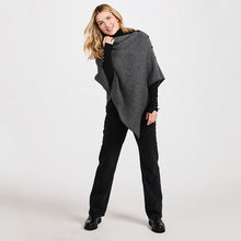 Load image into Gallery viewer, Wool Herringbone Irish Poncho