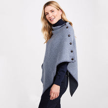 Load image into Gallery viewer, Wool Herringbone Irish Poncho