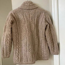 Load image into Gallery viewer, Ladies V-Neck Irish Aran Button Cardigan