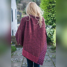 Load image into Gallery viewer, Raspberry Celtic Knot Ladies Poncho