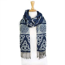 Load image into Gallery viewer, Celtic Knot and Spiral Viscose Irish Women's Scarf