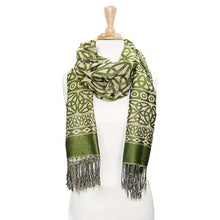 Load image into Gallery viewer, Green Book of Kells Irish Scarf
