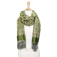 Load image into Gallery viewer, Green Book of Kells Irish Scarf