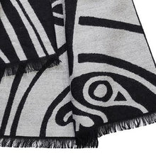 Load image into Gallery viewer, Large Book of Kells Viscose Scarf Wrap Black