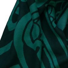 Load image into Gallery viewer, Large Book of Kells Viscose Scarf Wrap Green
