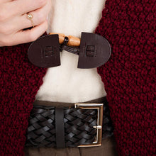 Load image into Gallery viewer, Ladies Long Irish Sleeveless Wool Cardigan