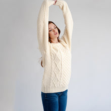 Load image into Gallery viewer, Ladies Traditional Heavyweight Fisherman Sweater