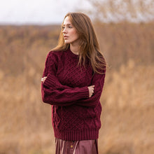 Load image into Gallery viewer, Ladies Traditional Heavyweight Fisherman Sweater