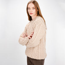 Load image into Gallery viewer, Ladies Traditional Heavyweight Fisherman Sweater