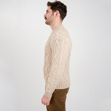 Load image into Gallery viewer, Men's Crew Neck Irish Wool Fisherman Jumper