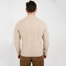 Load image into Gallery viewer, Men's Crew Neck Irish Wool Fisherman Jumper