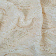 Load image into Gallery viewer, Chunky Aran Cable Knit Wool Throw