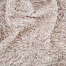Load image into Gallery viewer, Chunky Aran Cable Knit Wool Throw