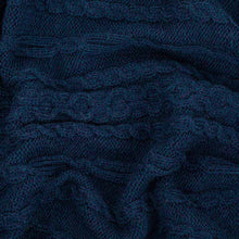 Load image into Gallery viewer, Chunky Aran Cable Knit Wool Throw