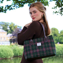 Load image into Gallery viewer, Green Plaid Ladies Tweed Handbag
