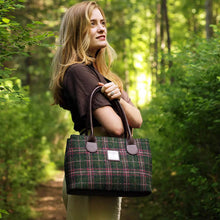 Load image into Gallery viewer, Green Plaid Ladies Tweed Handbag