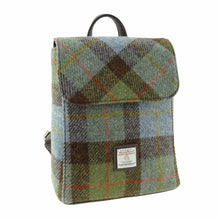 Load image into Gallery viewer, Green Plaid Harris Tweed Backpack
