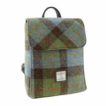Load image into Gallery viewer, Green Plaid Harris Tweed Backpack